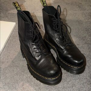 Dr. Martens Black Leather Combat Boots